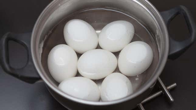 Image for article titled How to Make Hard Boiled Eggs Without Peeling a Damn Thing