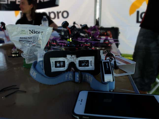 Video goggles at the Drone Nationals.