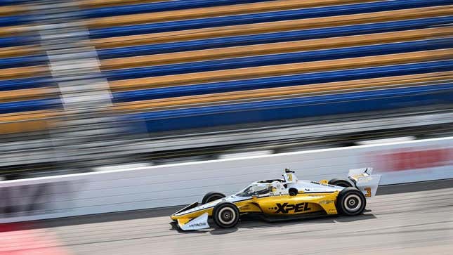 Scott McLaughlin drives Team Penske's No. 3 XPEL Chevrolet during the 2023 Hy-Vee Iowa IndyCar weekend
