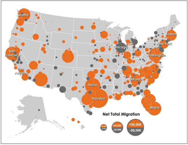Image for article titled Americans are leaving their biggest metros, but immigrants keep them growing
