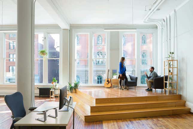 Online video-builder Animoto’s “Atrium,” located in NYC.