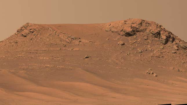 The Pinestand rock formation on Mars, as seen by Perseverance.