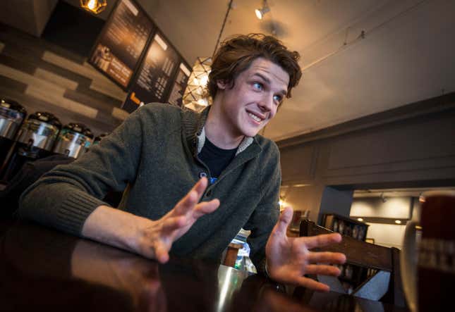 Chris Olson, a student at the University of Michigan and part of a national network of students scrutinizing how their schools spend and invest money.