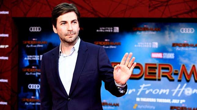Jon Watts on the red carpet of a Spider-Man movie premiere.