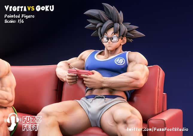 Goku is happy with his gains this week. 