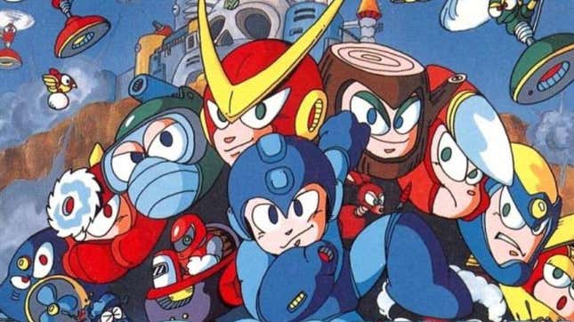 Mega Man and the robot masters appear on the Japanese box art for Mega Man 2. 
