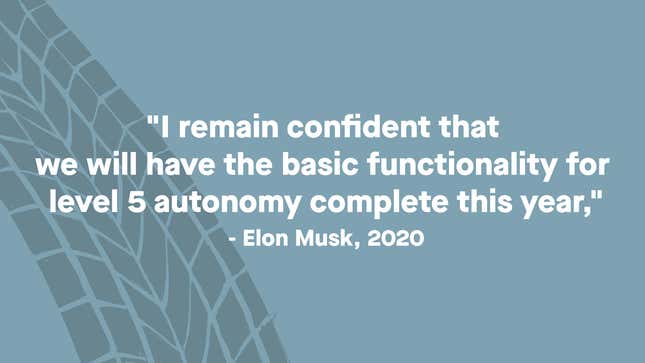 Image for article titled Celebrate With Us: Elon Has Been Promising Self-Driving Cars For Ten Years