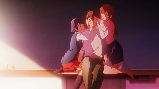 An image of Domestic Girlfriend's Rin, Natsuno, and Hina.