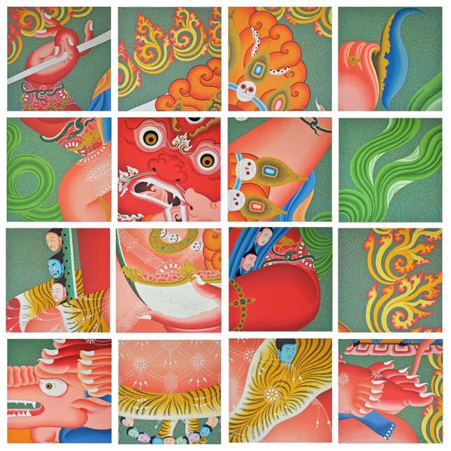 "Luxation 2" (2016), by Tsherin Sherpa.