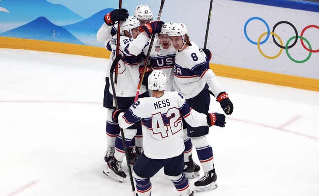 Team USA defeated Canada 4-2 in Beijing.