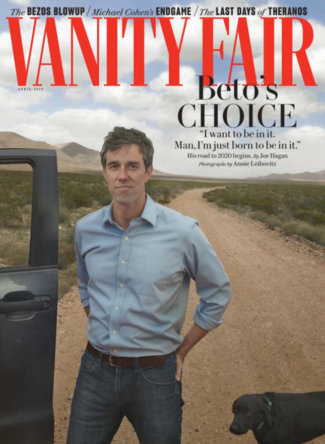Beto’s Vanity Fair cover.