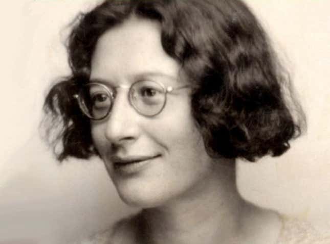 French philosopher Simone Weil.