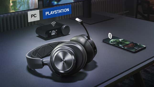 Imagen para el artículo titulado SteelSeries lanza unos auriculares gaming con baterías intercambiables y micrófono retráctil