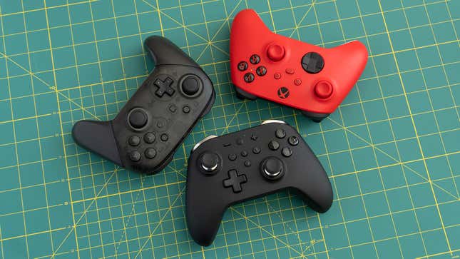 Photo of GuliKit KingKong Pro 2 controller, Nintendo Switch Pro Controller, Xbox Series X Controller