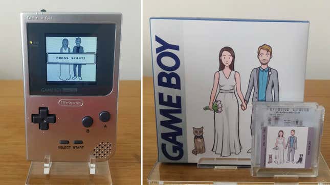 Image for article titled Getting a Custom Game Boy and Ceremony Game as a Wedding Gift Is the Best Reason to Get Hitched