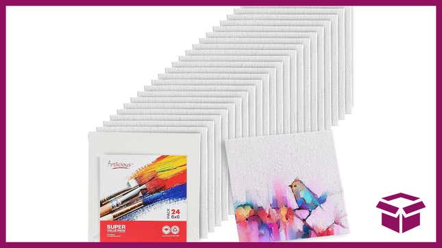 These canvases make for an excellent gift or just a good excuse to get the paints out for a change. 