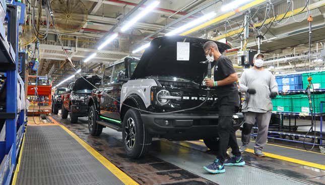 Image for article titled Here's What I Saw At The 2021 Ford Bronco Assembly Plant