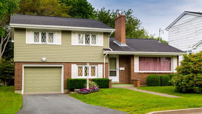 A split-level house