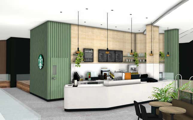 Artist’s impression of Starbucks new Rosebank, Johannesburg store