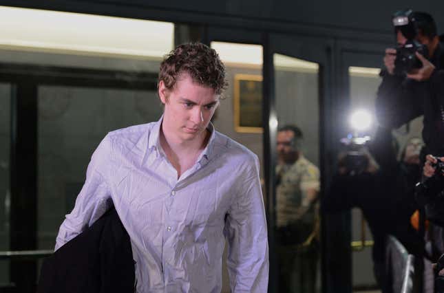 Brock Turner leaves the Santa Clara County Main Jail in San Jose, Calif., in 2016 after serving 3 months of his 6-month sentence for the sexual assault of an unconscious woman. He received “himpathy” during the trial.
