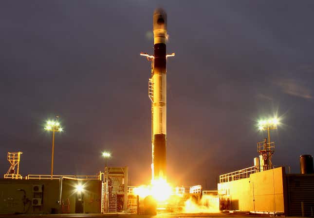 The Alpha rocket carrying the Millenium satellite during launch on September 14. 