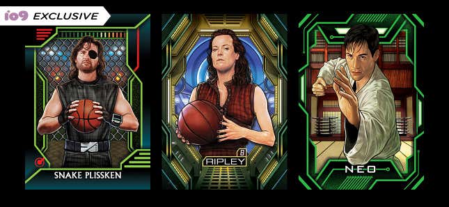 Image for article titled Ellen Ripley, Snake Plissken, and Neo Finally Get the Trading Cards They Deserve