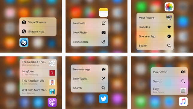3D Touch Shortcuts