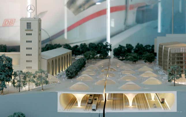 Model for an underground main station in Stuttgart, Germany.