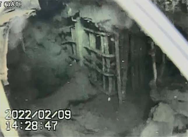 A remote-controlled submersible robot captured these views inside the Fukushima nuclear power plant on February 9, 2022.