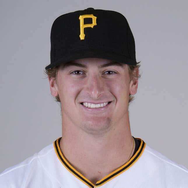 February 22, 2023;  Bradenton, FL, USA;  Pittsburgh Pirates pitcher Quinn Priest (64) poses for a photo during media day.