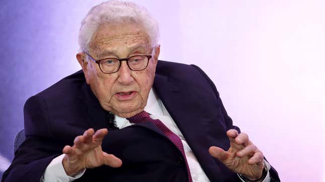 Image for article titled Henry Kissinger, the Man Who Nearly Started WWIII, Is Making Bonkers Predictions About How ChatGPT Will Upend Reality