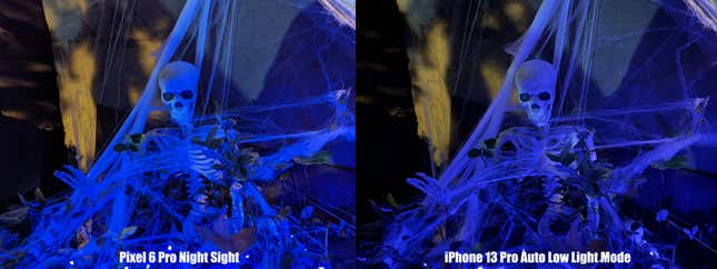 Pixel 6 Pro low light camera comparison