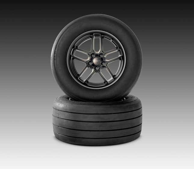 Somehow, the Demon 170's Mickey Thompson rear tire is street legal.