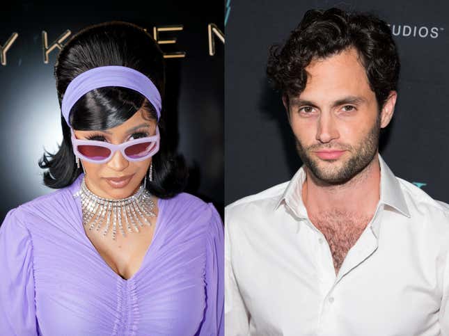 Image for article titled I Am Very Charmed By Cardi B and Penn Badgley Being Star-Struck By One Another [UPDATED]