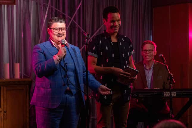 Fred MCs “church,” a secret variety show in Manhattan, Kansas
