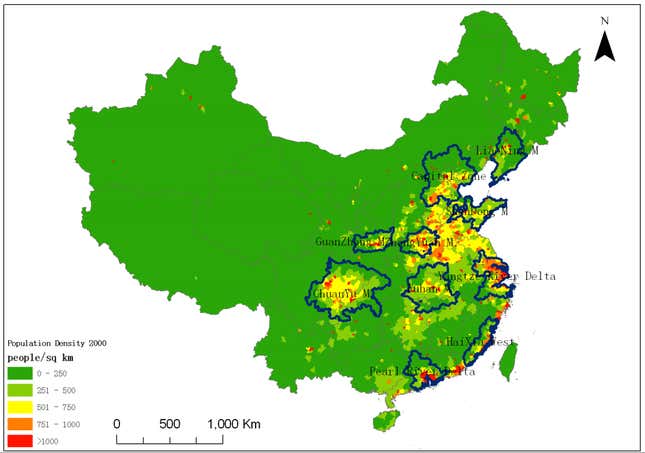 Image for article titled China’s mega-cities are combining into mega-regions, and they’re doing it all wrong