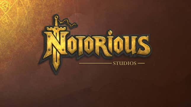 A logo of Notorious Studios.