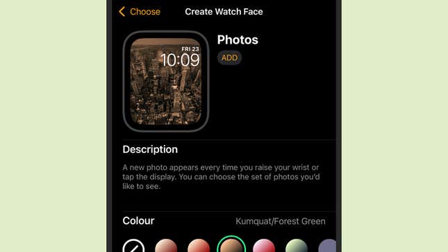 Choose up to 24 photos from your gallery.