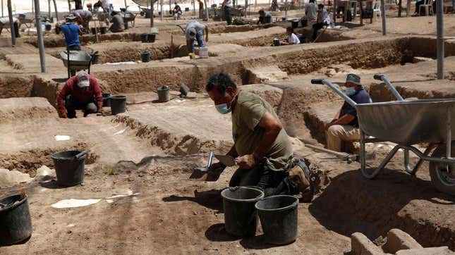 an archaeological dig in Israel