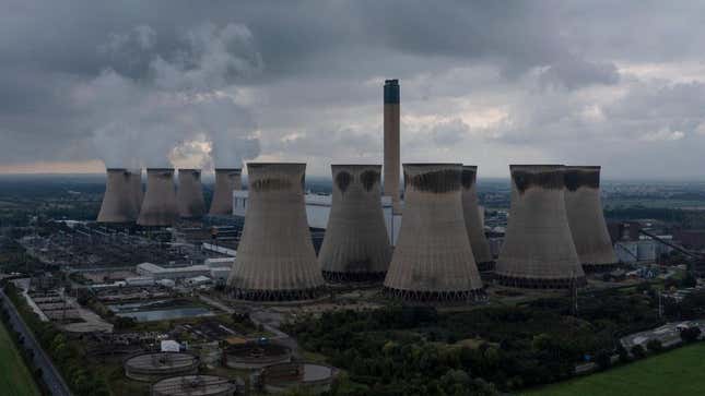 A general view of Drax Group Plc’s Coal fired power station on October 09, 2021 in Drax, England. 