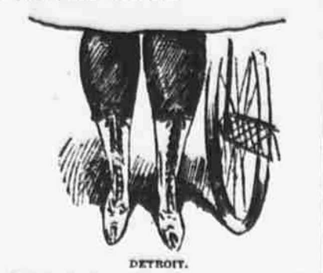 Drawing of lady's legs in bikewear