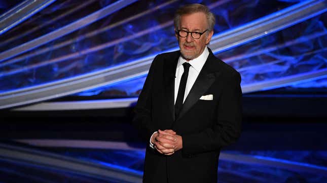 Director Steven Spielberg speaks onstage during the 92nd Oscars at the Dolby Theatre in Hollywood, California on February 9, 2020. 