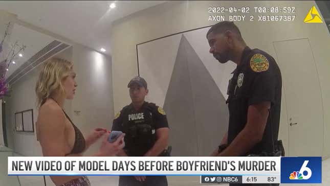 Image for article titled New Video Shows Courtney Clenney Talking with Police Days Before Fatally Stabbing Her Boyfriend