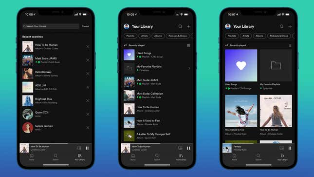 How to Pin Your Favorite Albums in Spotify's New 'Your Library' Tab