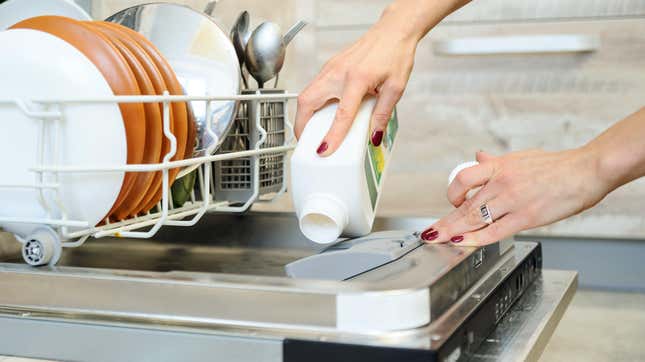 Image for article titled The Difference Between Dish Soap, Dishwasher Detergent, and Laundry Detergent (and Why it Matters)