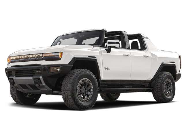 GMC HUMMER EV Pickup / e4WD Crew Cab 2 2024. Front 3⁄4, Facing to the Left
