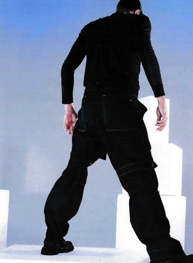 The original Girbaud shuttle jean, as featured in the 2012 retrospective book Stone to Light.