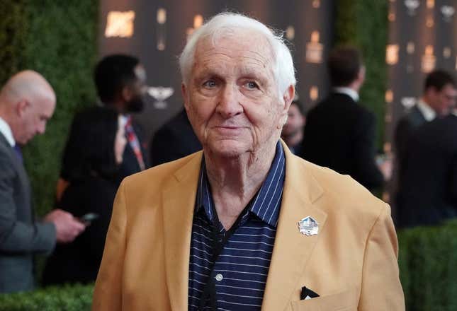 Feb 1, 2020; Miami, Florida, USA; Gil Brandt arrives on the red carpet during the NFL Honors awards presentation at Adrienne Arsht Center.
