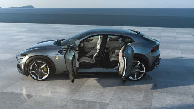 Image for article titled The 2023 Ferrari Purosangue SUV Is Here With 715 Horsepower and Rear-Hinged Doors