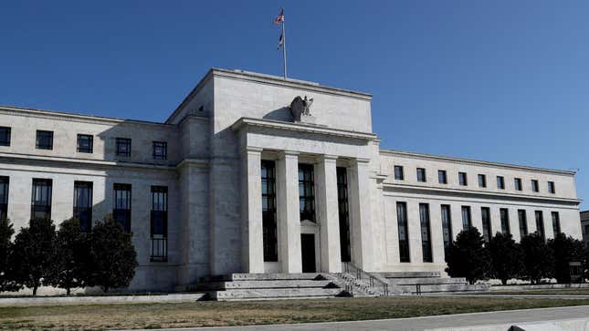 The Federal Reserve building is pictured in Washington, U.S., on March 19, 2019. 